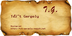 Tót Gergely névjegykártya