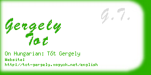 gergely tot business card
