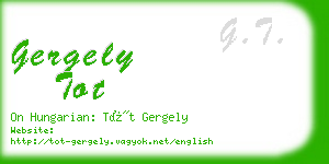 gergely tot business card